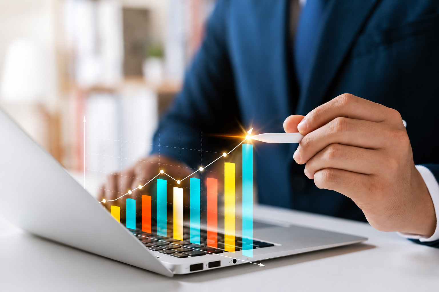 Holographic Financial Growth Chart
